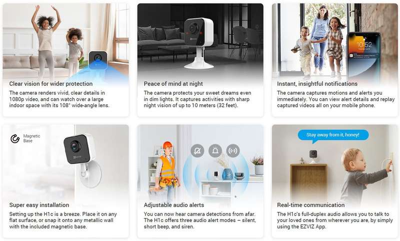 EZVIZ H1C 1080p Home Security Indoor WiFi Camera
