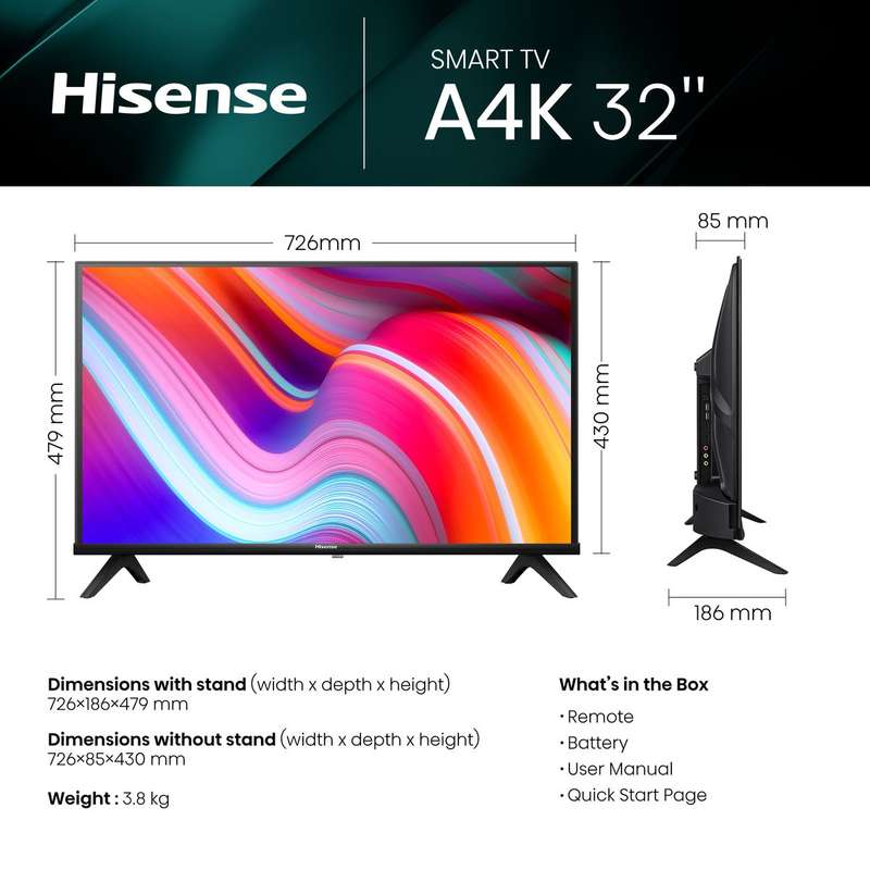 HISENSE 32 INCH FHD SMART TV