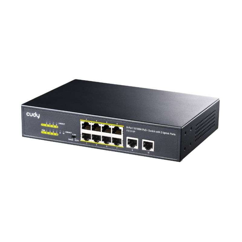 Cudy 10-Port 10/100Mbps Unmanaged PoE+ Switch 120w