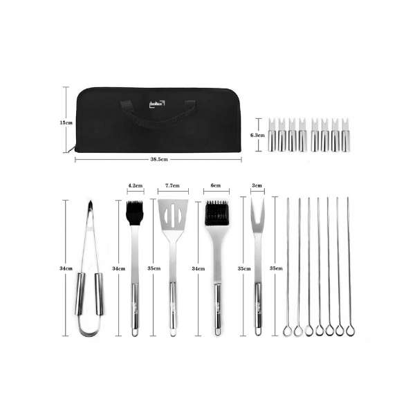 Boltex Stainless Steel BBQ / Braai tool set - 20 Piece