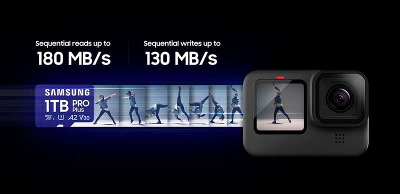 Samsung MB-MD512SA PRO Plus microSDXC 512GB Memory Card; Read : up to 180MB/s Write : up to 130MB...