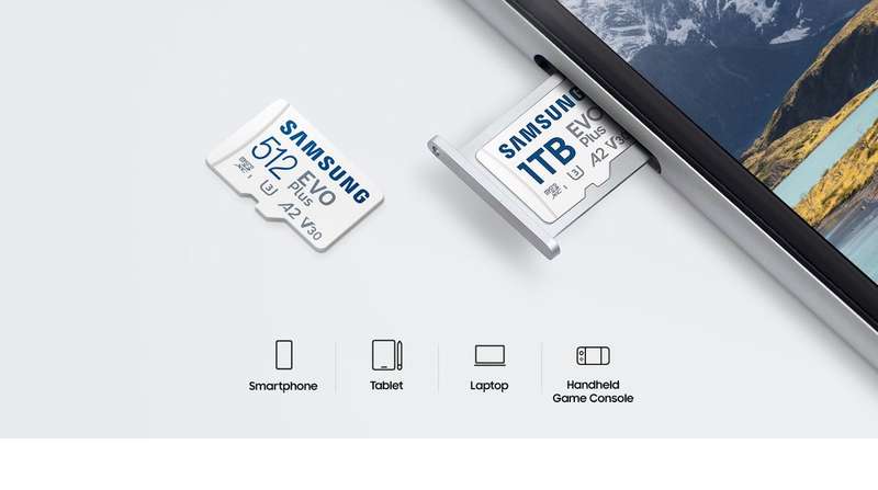 Samsung MB-MC1T0SA EVO Plus microSDXC 1TB Memory Card; Read : up to 160MB/s Write : Lower than Re...
