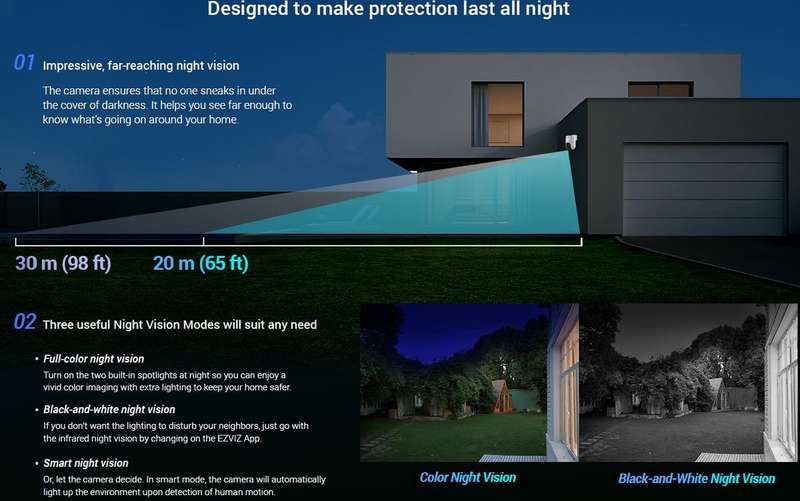 EZVIZ H8C 4MP 2K+ Outdoor Pan/Tilt Security WiFi Camera