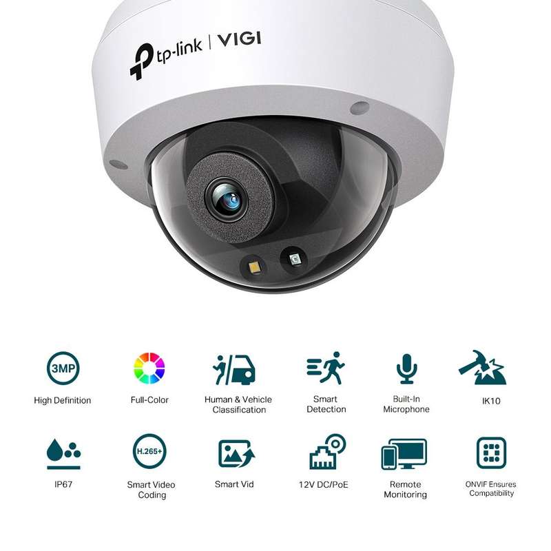 TP-Link Vigi C230 3MP 2.8mm Full-Colour Dome Network Camera