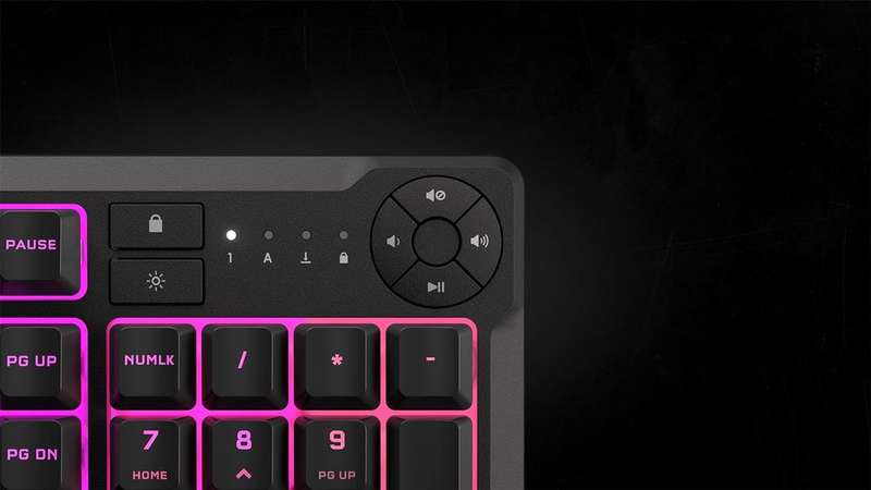 Corsair K55 CORE RGB Gaming Keyboard - Black