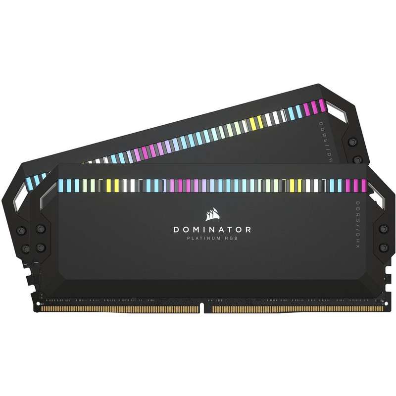 CorsairDOMINATOR PLATINUM RGB DDR5; 5200MHz 64GB 2x32GB DIMM; 40-40-40-77; 1.25V