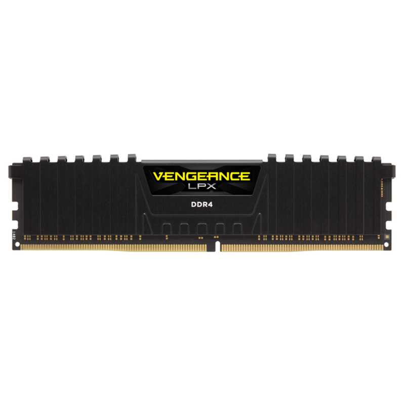 Corsair VENGEANCE® LPX 16GB (1 x 16GB) DDR4 DRAM 3000MHz C16 Memory Kit; 16-20-20-38; 1.2V; Black