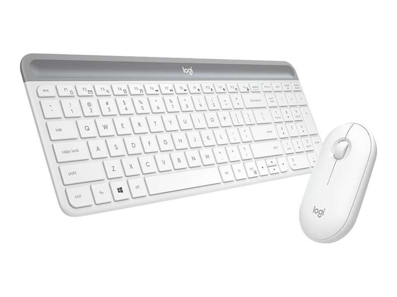 Logitech Slim Wireless Keyboard and Mouse Combo MK470 - OffWhite