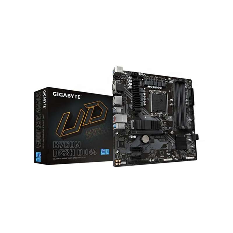 GIGABYTE Intel® B760 Chipset for 12th/13th Gen LGA 1700; 2x DDR4; 2x M2; VGA/HDMI; mATX.