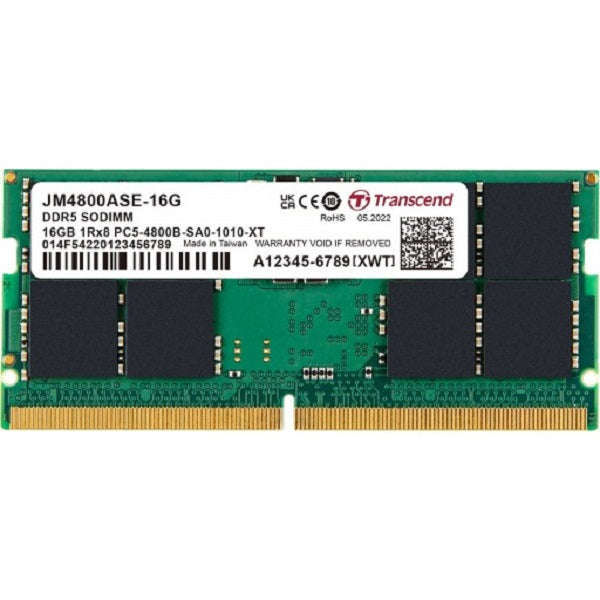 TRANSCEND JET MEMORY 16 GB DDR5-4800 SO-DIMM 1RX8 CL40  (2Gx8)x8