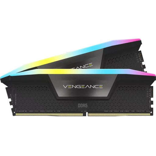 Corsair VENGEANCE® RGB 96GB (2 x 48GB) DDR5 DRAM 5600MHz C40 Memory Kit; 40-40-40-77; 1.25V