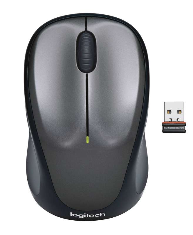 Logitech Wireless Mouse M235 (Dark Grey/Colt Matt) Nano USB receiver 3 buttons Advanced optical t...