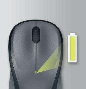 Logitech Wireless Mouse M235 (Dark Grey/Colt Matt) Nano USB receiver 3 buttons Advanced optical t...