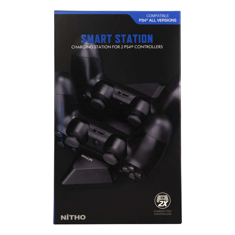 Nitho PS4 SMART CHARGING STATION  Charging station for 2 PS4 controllers - charging cable 1m