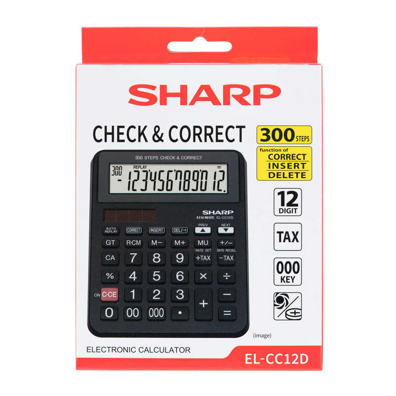 Sharp EL-CC12D Desk Calculator - CheckCorrect Tax