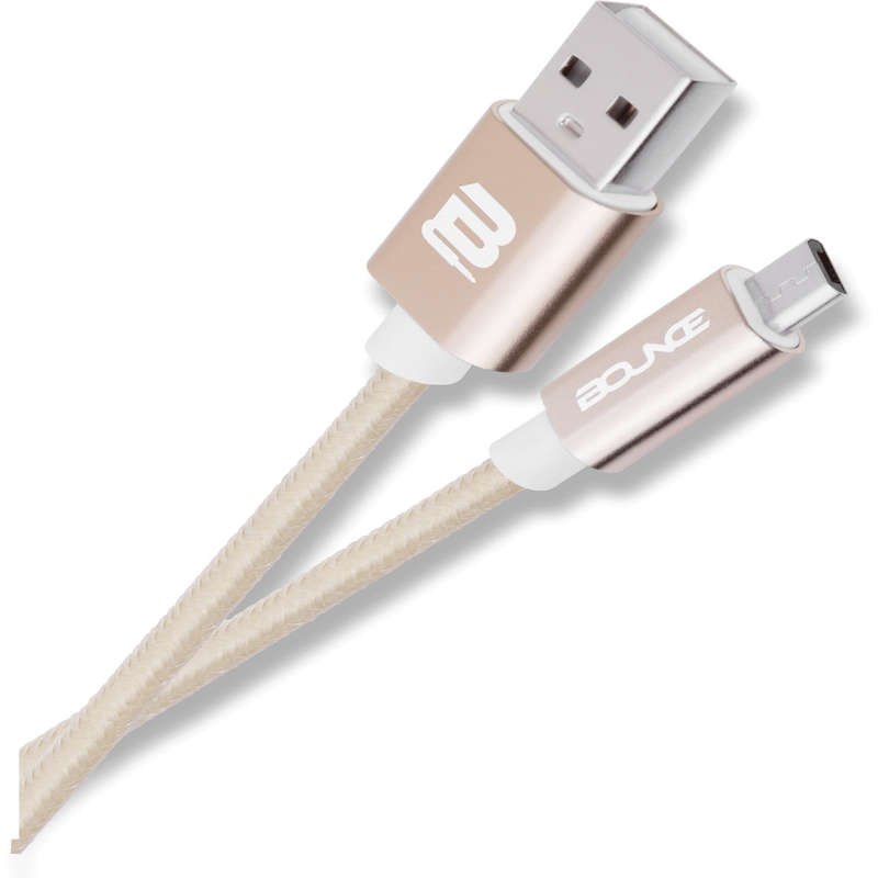 Bounce Cord series Micro USB cable braided 2meter - champagne gold