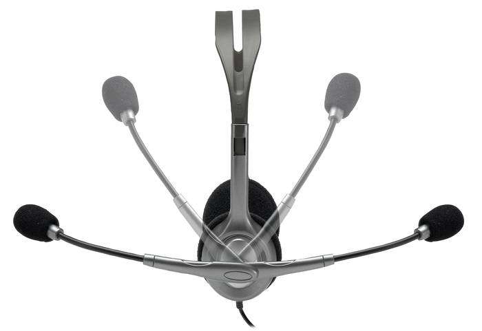 Logitech Headset H111 Analog Stereo Headset  One plug Noise Cancelling mic full stereo sound Flex...