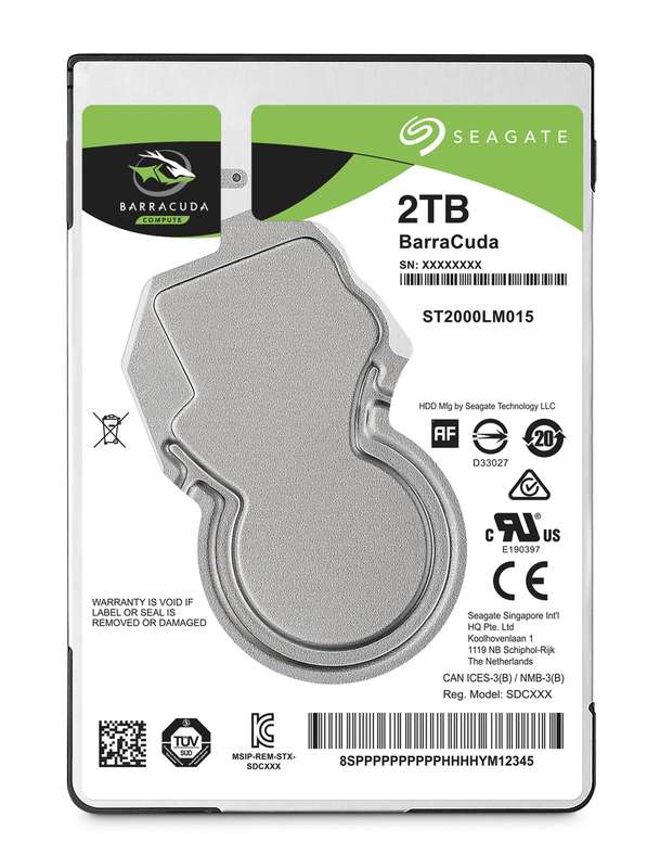 Seagate Barracuda 2TB; 2.5'' Notebook drive; SATA 6GB/s; RPM 5400; 128MB Cache