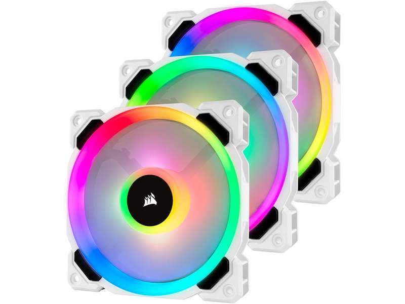 Corsair LL Series CO-9050092-WW LL120 RGB, 120mm Dual Light Loop RGB LED PWM Fan, 3 Fan Pack with...