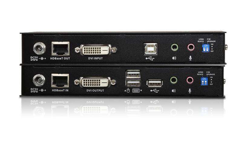 ATEN USB DVI HDBaseT 2.0 KVM Extender up to 150M w/ 1920x1200 /W/(US/EU/OUT) ADP. ATEN