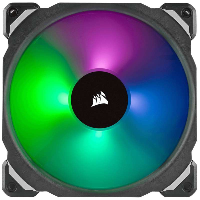 Corsair ML140 PRO RGB LED 140MM PWM Premium Magnetic Levitation Fan - Twin Fan Pack with Lighting...