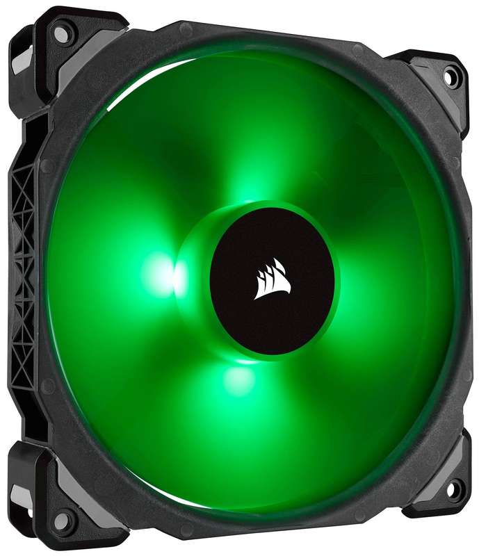 Corsair ML140 PRO RGB LED 140MM PWM Premium Magnetic Levitation Fan - Twin Fan Pack with Lighting...
