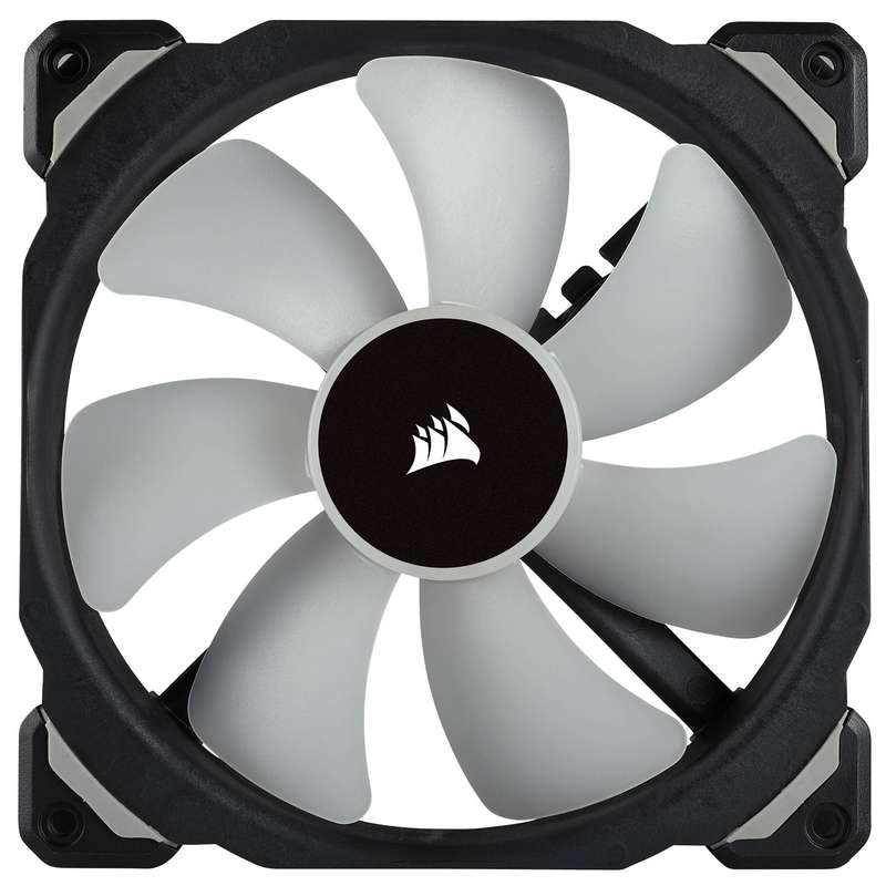 Corsair ML140 PRO RGB LED 140MM PWM Premium Magnetic Levitation Fan - Twin Fan Pack with Lighting...