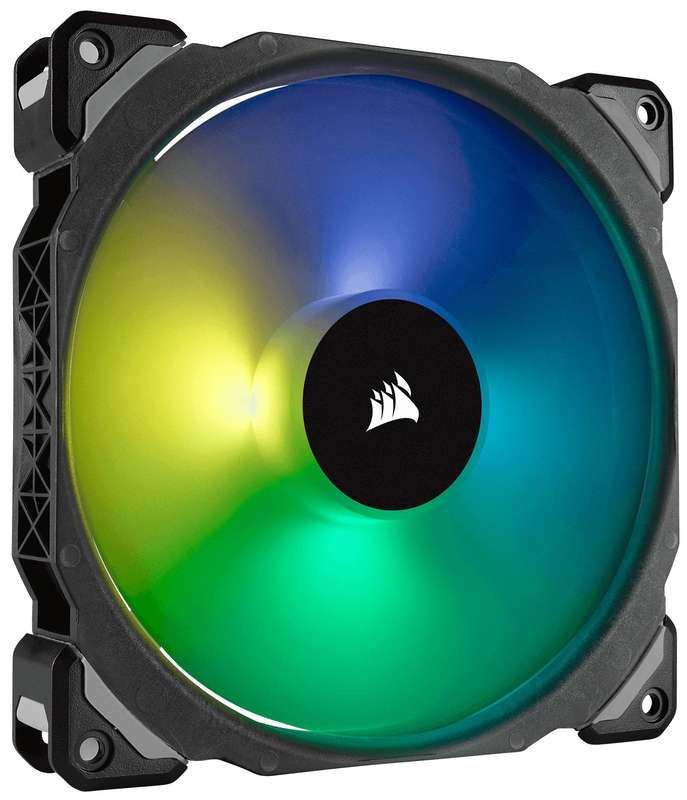 Corsair ML140 PRO RGB LED 140MM PWM Premium Magnetic Levitation Fan - Twin Fan Pack with Lighting...