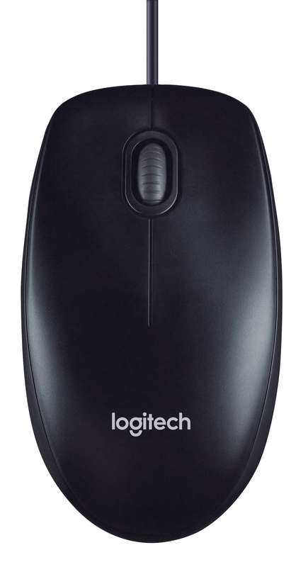 Logitech Corded Mouse M90 (Black) USB 3 buttons optical tracking with wheel
