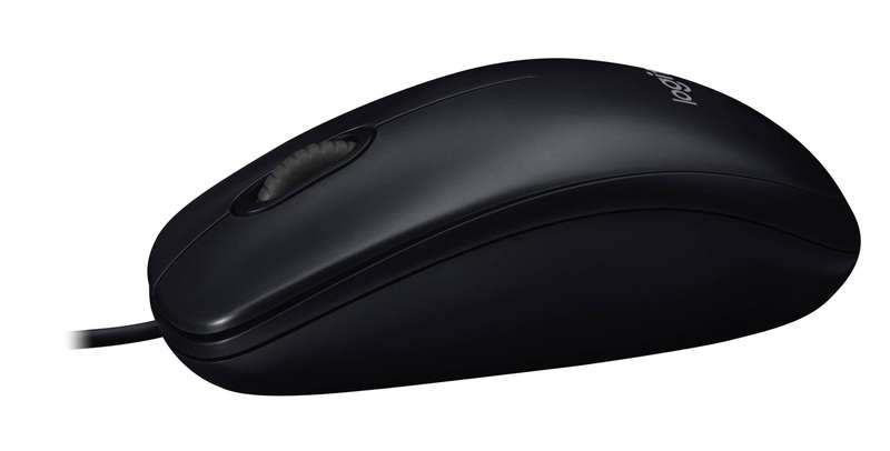 Logitech Corded Mouse M90 (Black) USB 3 buttons optical tracking with wheel