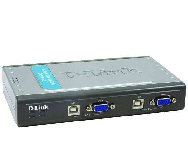 D-Link DKVM-4U 4-Port USB KVM Switch (one set of cables)