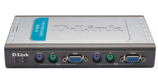 D-Link DKVM-4U 4-Port USB KVM Switch (one set of cables)