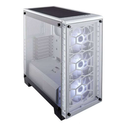 Corsair Crystal CC-9011129-WW 460X RGB Compact Windowed Mid-Tower White ATX Desktop Chassis