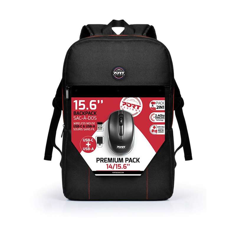 PORT PREMIUM - BACKPACK 15.6" MOUSE BUNDLE