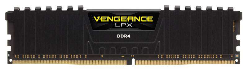 Corsair VENGEANCE LPX 8GB (1 x 8GB) DDR4 DRAM 3000MHz C16 Memory Kit; 16-20-20-38; 1.2V; Black