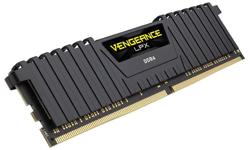 Corsair VENGEANCE LPX 8GB (1 x 8GB) DDR4 DRAM 3000MHz C16 Memory Kit; 16-20-20-38; 1.2V; Black