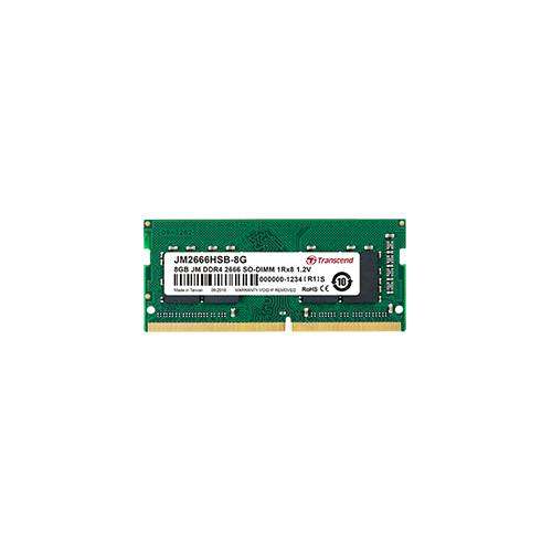 TRANSCEND JET MEMORY 8GB DDR4 2666MHZ SO-DIMM 1RX8 1GX8 CL19 1.2V