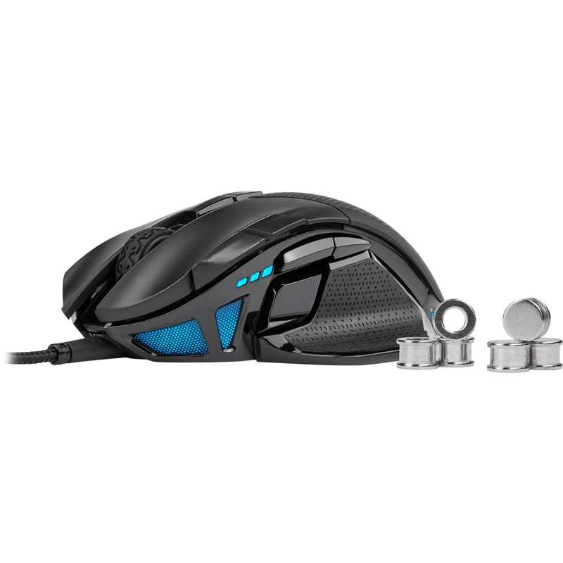 CORSAIR NIGHTSWORD RGB; Performance Tunable FPS/MOBA Gaming Mouse; Black; Backlit RGB LED; 18000 ...