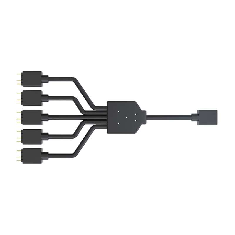 Cooler Master 1 Into 5 Addressable ARGB Splitter Cable; 50cm; Daisy-chaining capability; 5-pin an...