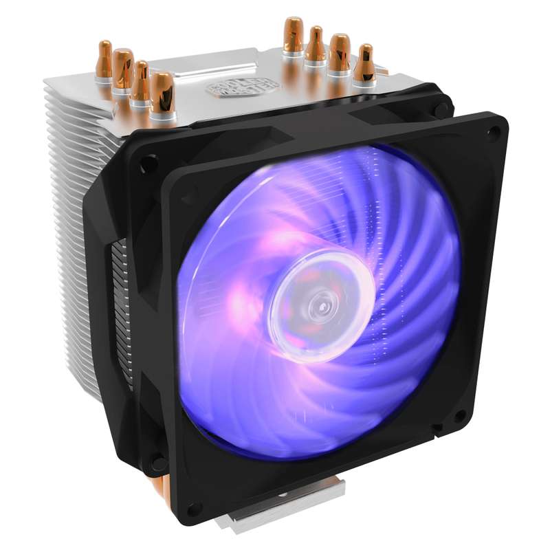 Cooler Master H410 Compact Air Tower; 92mm RGB LED Fan; 4 Heat Pipes