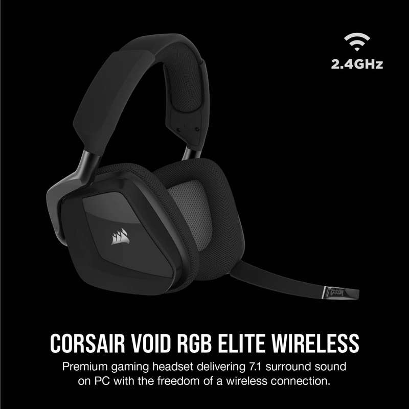 Corsair Void RGB Elite Wireless Premium Gaming Headset - Carbon (UNBOXED DEALS)