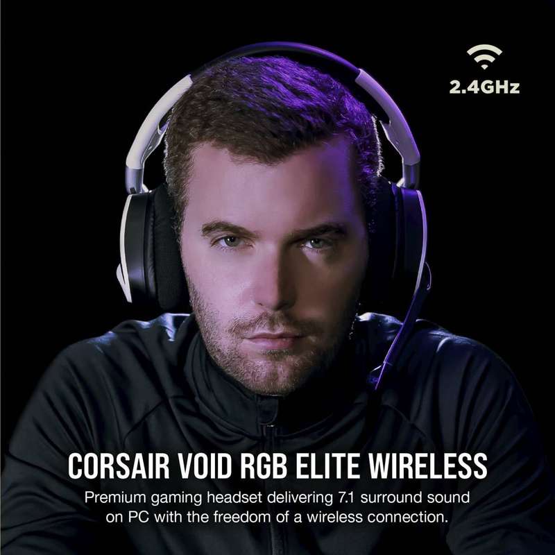 Corsair Void RGB Elite Wireless Premium Gaming Headset - White (UNBOXED DEAL)