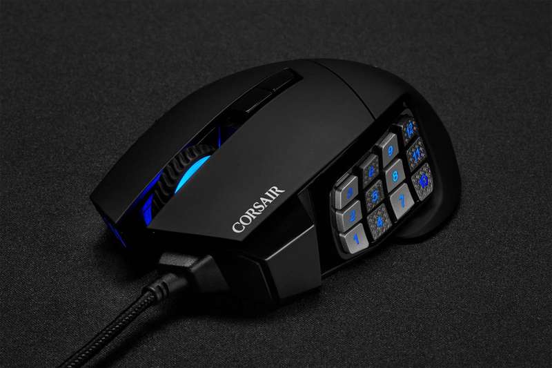 Corsair SCIMITAR ELITE RGB Optical MOBA/MMO Gaming Mouse; 18;000 DP; Black