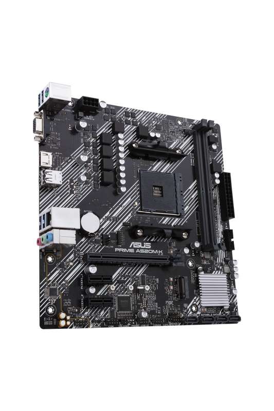 AMD A520 (Ryzen AM4) micro ATX motherboard with M.2 support; 1 Gb Ethernet; HDMI/D-Sub; SATA 6 Gb...