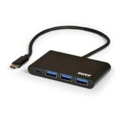 PORT CONNECT USB TYPE-C TO 3 X USB3.0|1 X TYPE-C ADAPTER  BLACK