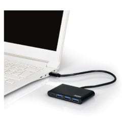 PORT CONNECT USB TYPE-C TO 3 X USB3.0|1 X TYPE-C ADAPTER  BLACK