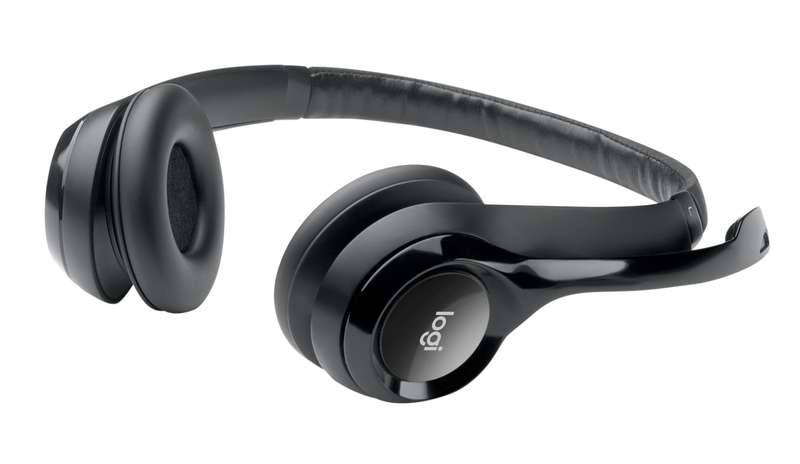 Logitech Headset H390 Black USB Stereo Internet headset adjustable headband Noise cancelling rota...