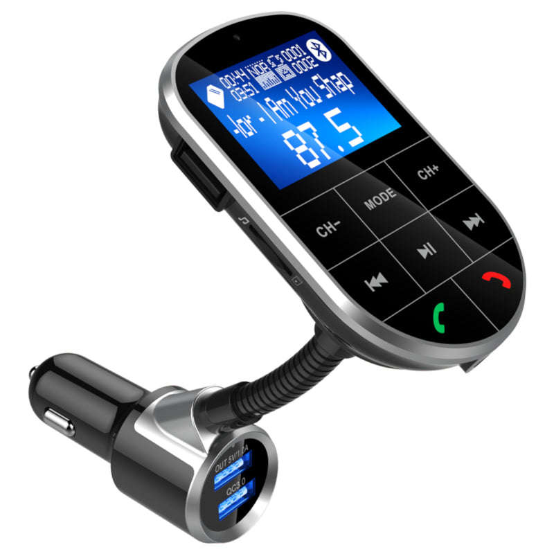 Gizzu Bluetooth Handsfree Kit with FM Transmitter Blue/White LED Interface [1 x Micro SD Slot (Su...