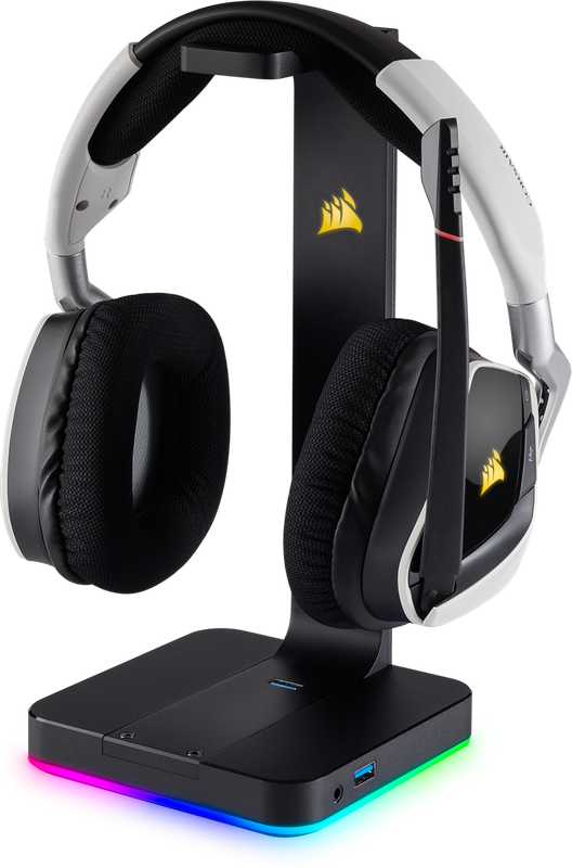 Corsair CA-9011167 Premium RGB Gaming Headset Stand with 7.1 Surround Sound Headphone Audio