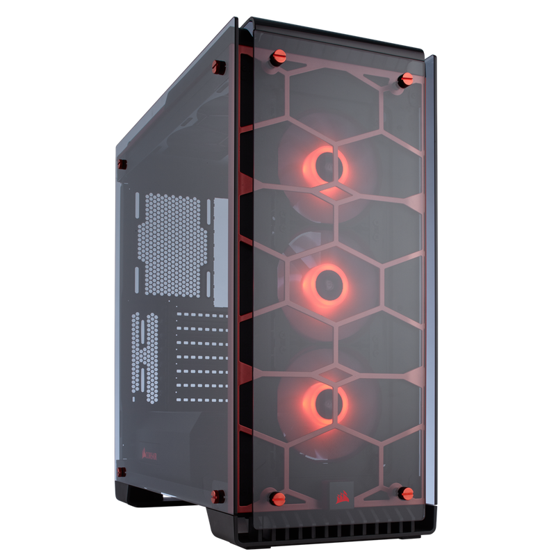 Crystal Series 570X RGB ATX Mid-Tower Case  Red